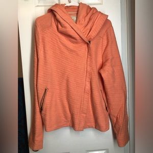 Saturday Sunday from Anthropologie XL Orange Jacket with hood and zipper detail